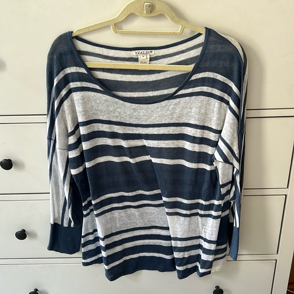 Avalin Blue and White Sweater